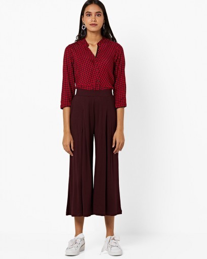 FIG Mid-Rise Palazzos with Inverted Pleats