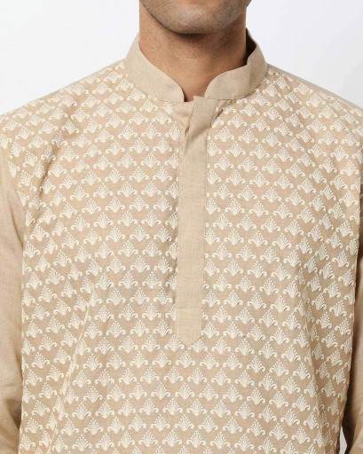 NETWORK Printed Kurta with Mandarin Collar