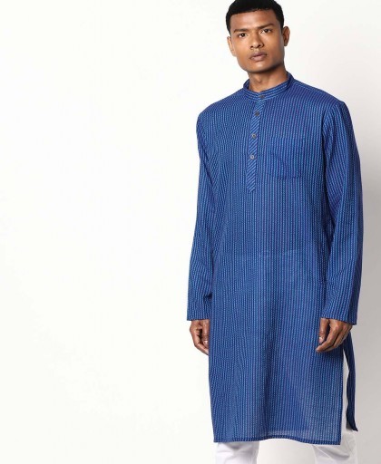 NETPLAY Striped Kurta with Patch Pocket