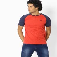 TEAMSPIRIT Henley T-shirt with Raglan Sleeves