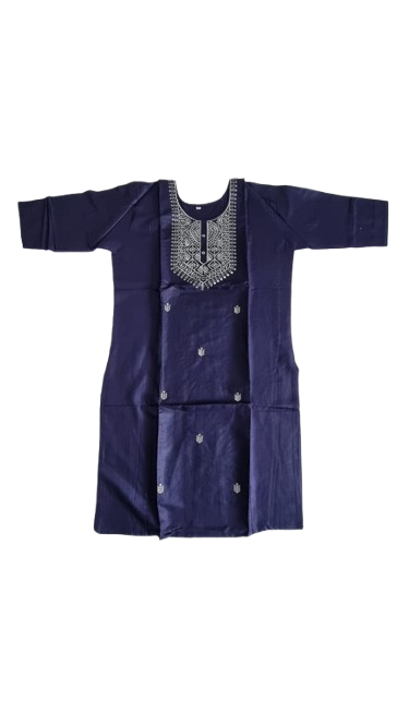 Women Cotton Daimont Lace Border Kurti || Plain Cotton Golden Lace Border Pattern Casual Kurtis Kurta for Girls & Women || (Pack Of 1)