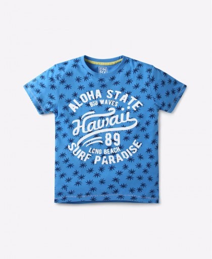 Yb Dnmx Boys Cotton Printed Round Neck Tshirts