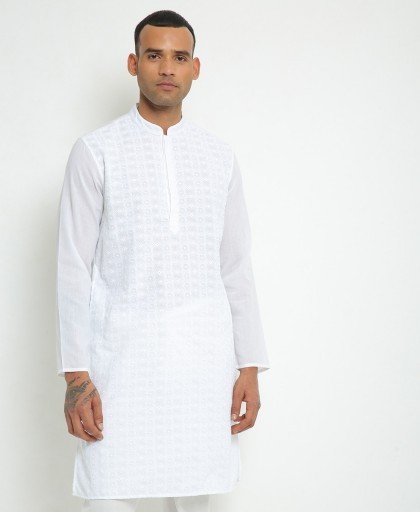 NETWORK Printed Kurta with Mandarin Collar